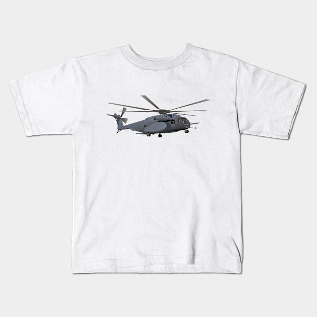 Military MH-53 Helicopter Kids T-Shirt by NorseTech